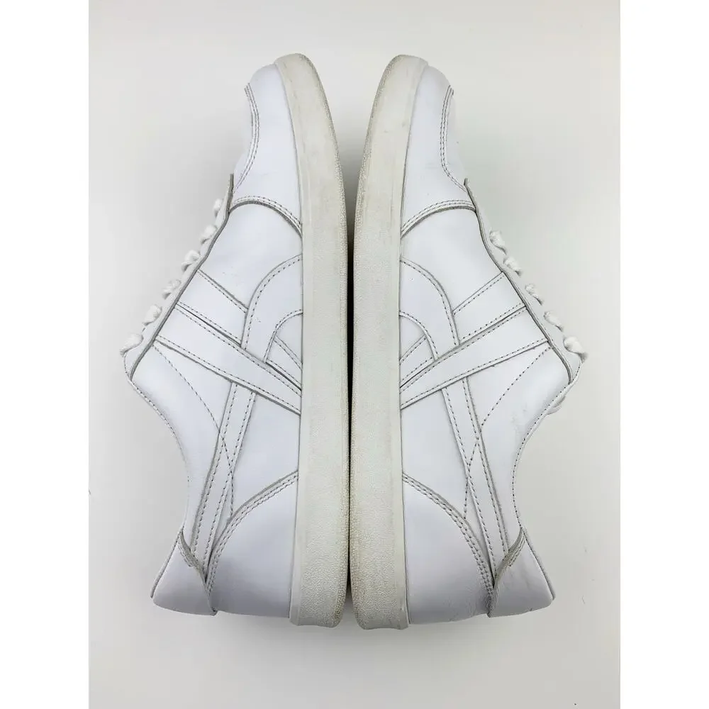 Tory Burch Hank Court Sneakers Lace Up White Leather Women's 9.5